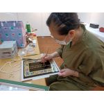 個展にて実演をする宮元氏